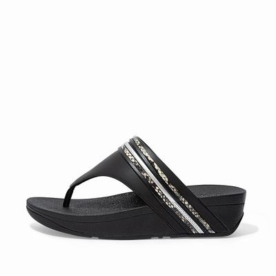 Fitflop Women's OLIVE Snake Bangle Toe-Post Sandals - Black, KQ0735846